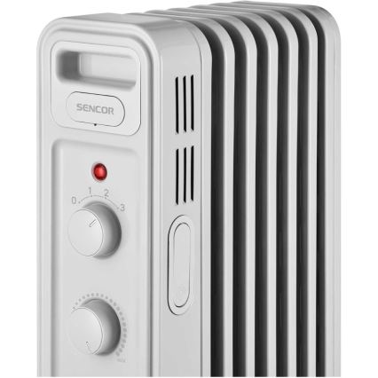 Sencor - Olejový ohřívač s 7 žebry 600/900/1500W/230V bílá