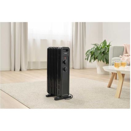 Sencor - Olejový ohřívač s 7 žebry 600/900/1500W/230V černá