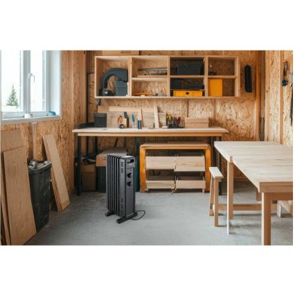 Sencor - Olejový ohřívač s 7 žebry 600/900/1500W/230V černá