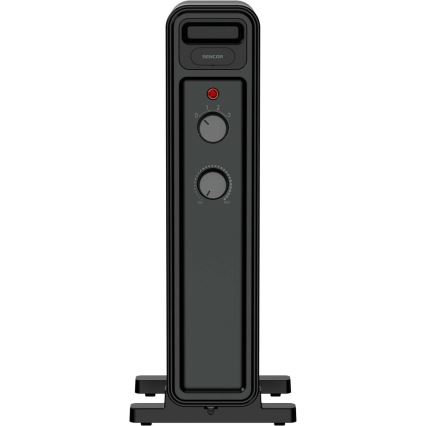 Sencor - Olejový ohřívač s 7 žebry 600/900/1500W/230V černá