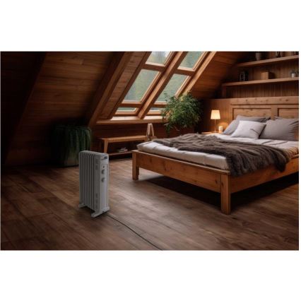 Sencor - Olejový ohřívač s 9 žebry 800/1200/2000W/230V bílá