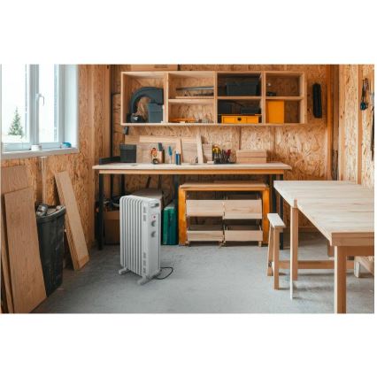 Sencor - Olejový ohřívač s 9 žebry 800/1200/2000W/230V bílá