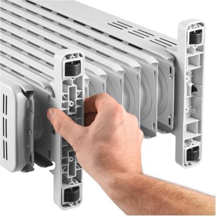 Sencor - Olejový ohřívač s 9 žebry 800/1200/2000W/230V bílá