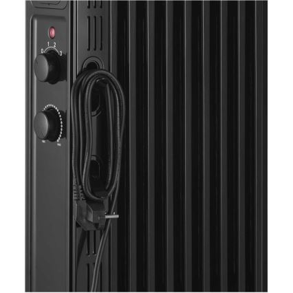 Sencor - Olejový ohřívač s 9 žebry 800/1200/2000W/230V černá