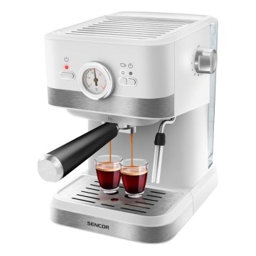 Sencor - Pákový kávovar espresso 1050W/230V bílá/matný chrom