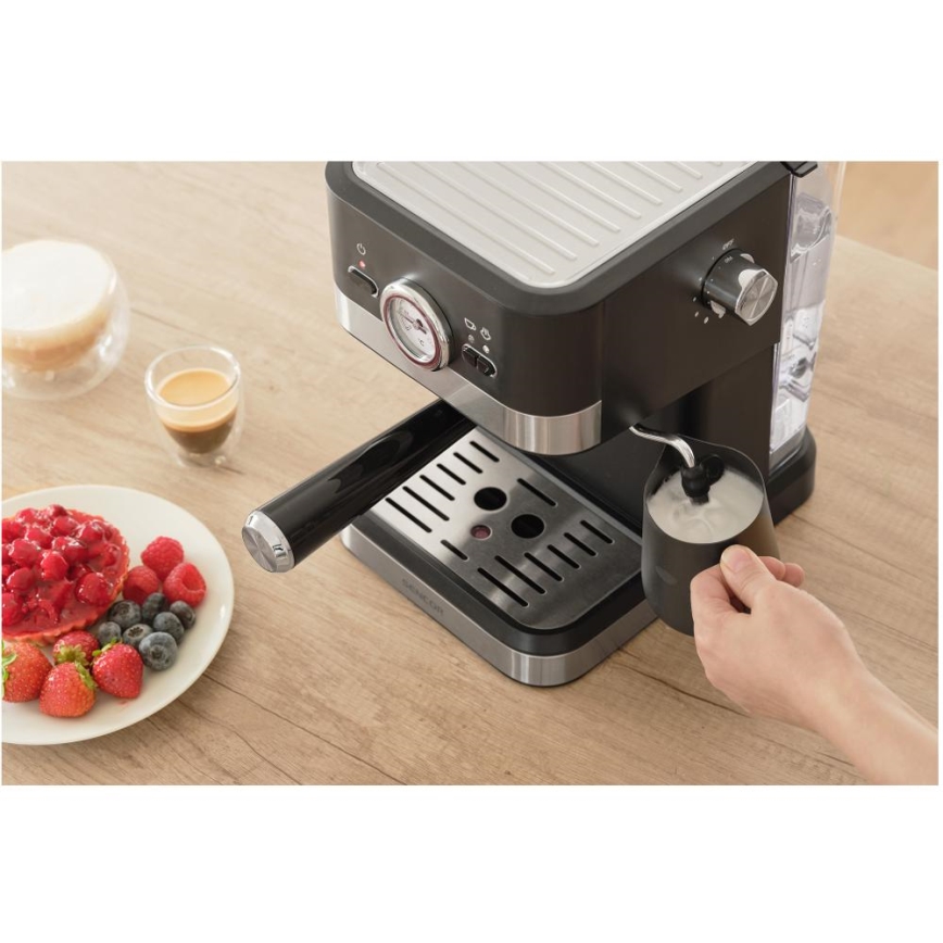 Sencor - Pákový kávovar espresso 1050W/230V černá/matný chrom