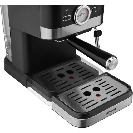 Sencor - Pákový kávovar espresso 1050W/230V černá/matný chrom