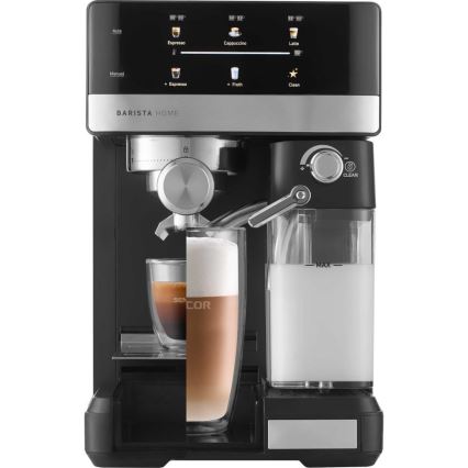 Sencor - Pákový kávovar espresso 1350W/230V černá/matný chrom