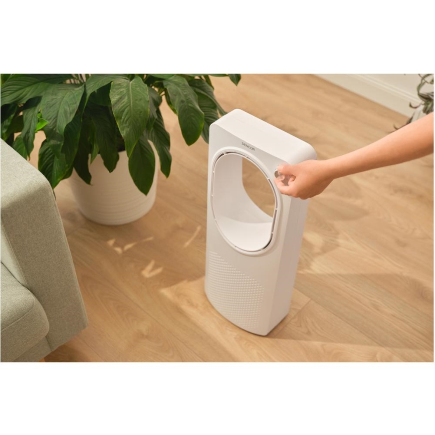 Sencor - Podlahový bezvrtulový ventilátor 50W/230V bílá