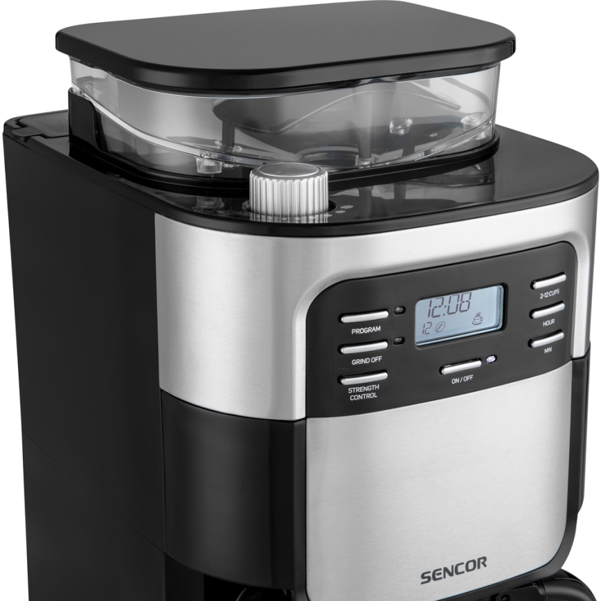 Sencor - Překapávací kávovar 1,5 l s LCD displejem 900W/230V