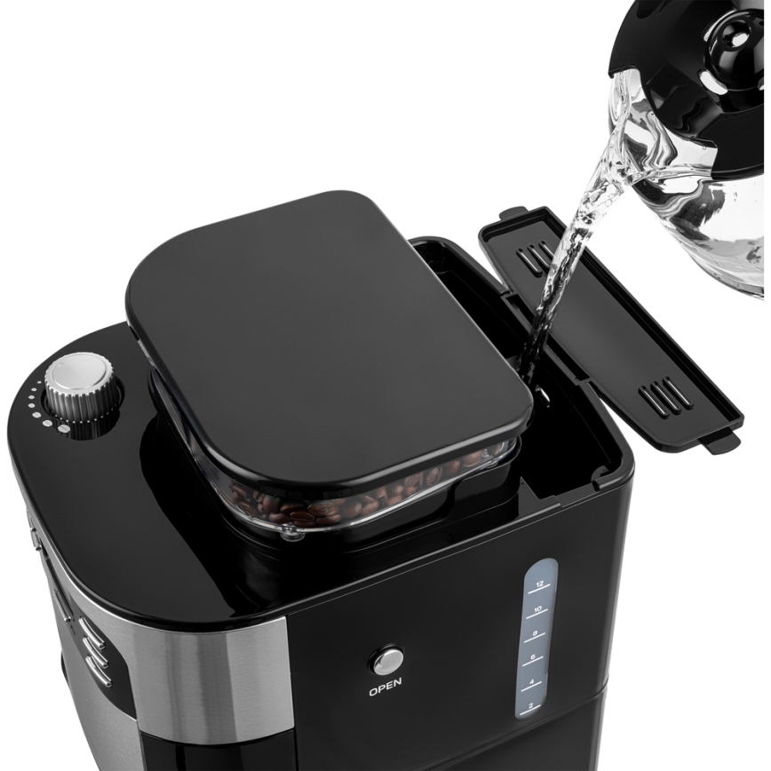 Sencor - Překapávací kávovar 1,5 l s LCD displejem 900W/230V