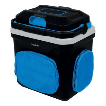 Sencor - Přenosná autochladnička 24 l 60W/12V/230V černá/modrá