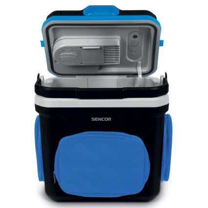 Sencor - Přenosná autochladnička 24 l 60W/12V/230V černá/modrá