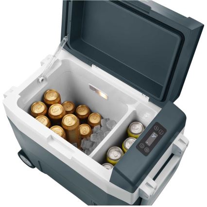 Sencor - Přenosná kompresorová autochladnička 55 l 70W/12V/230V modrá/bílá