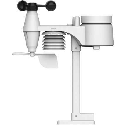 Sencor - Profesionální meteostanice s barevným LCD displejem a budíkem 5V/1xCR2032 + 3xAA Wi-Fi