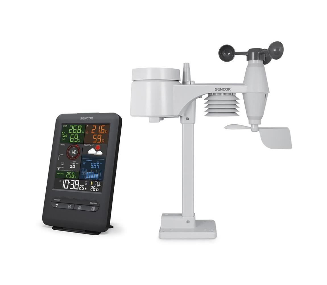 Sencor Sencor - Profesionální meteostanice s barevným displejem a budíkem 1xCR2032 FT0121