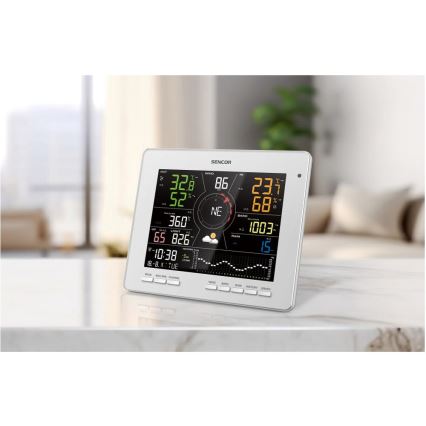 Sencor - Profesionální meteostanice s barevným LCD displejem 1xCR2032 Wi-Fi Tuya