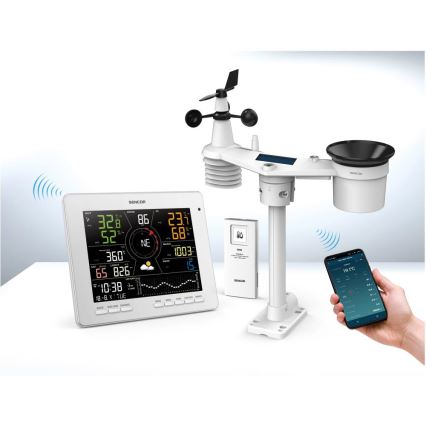 Sencor - Profesionální meteostanice s barevným LCD displejem 1xCR2032 Wi-Fi Tuya