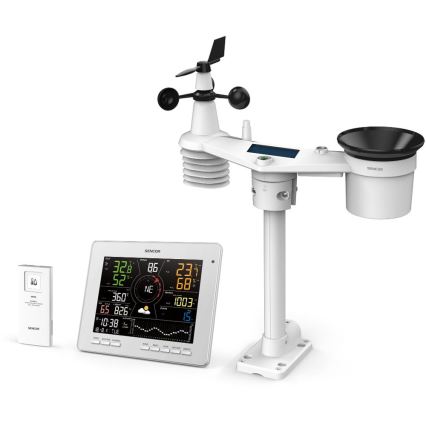 Sencor - Profesionální meteostanice s barevným LCD displejem 1xCR2032 Wi-Fi Tuya
