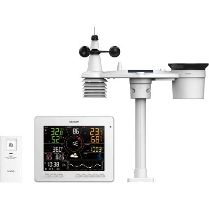 Sencor - Profesionální meteostanice s barevným LCD displejem 1xCR2032 Wi-Fi Tuya