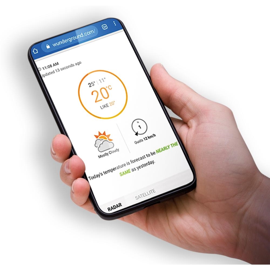 Sencor - Profesionální meteostanice s barevným LCD displejem 1xCR2032 Wi-Fi Tuya