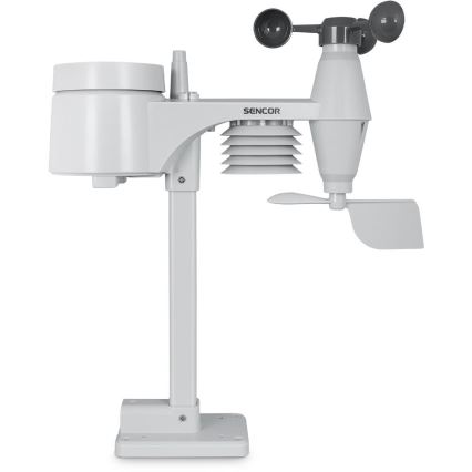Sencor - Profesionální meteostanice s barevným LCD displejem 5V/1xCR2032 + 3xAA