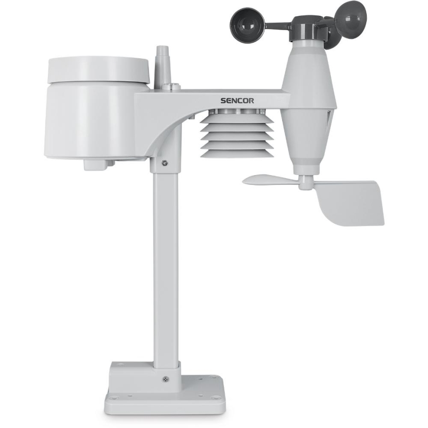 Sencor - Profesionální meteostanice s barevným LCD displejem 5V/1xCR2032 + 3xAA