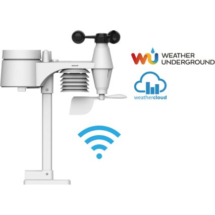 Sencor - Profesionální meteostanice s barevným LCD displejem 5V/1xCR2032 + 3xAA Wi-Fi