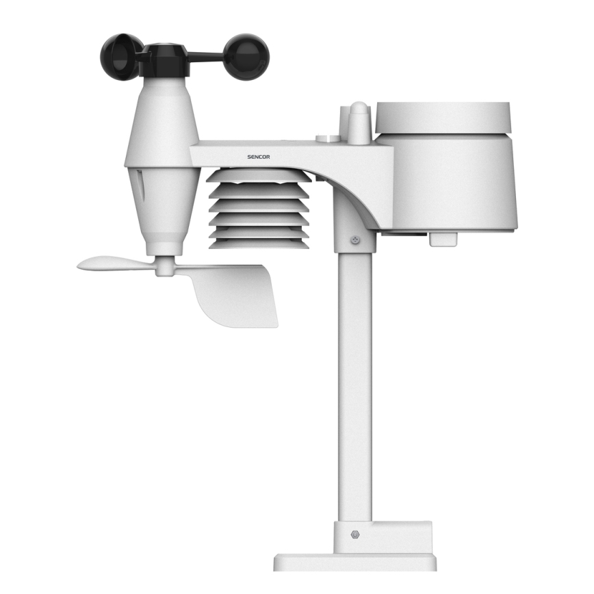 Sencor - Profesionální meteostanice s barevným LCD displejem 5V/1xCR2032 + 3xAA Wi-Fi