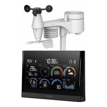 Sencor - Profesionální meteostanice s barevným LCD displejem a budíkem 5V/3xAAA + 3xAA