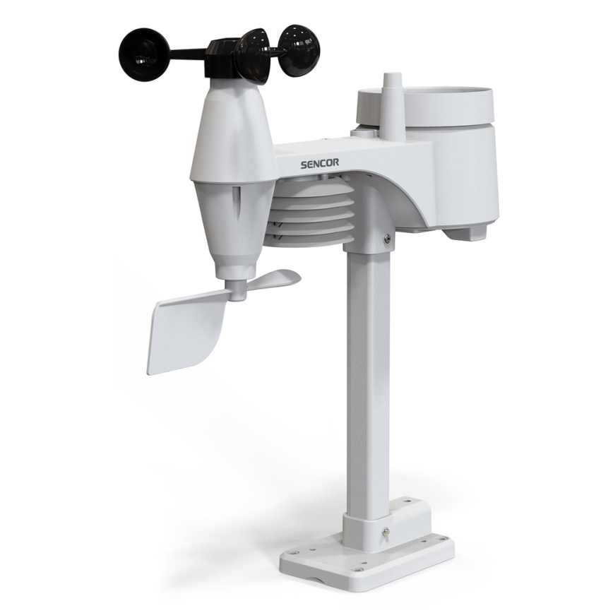 Sencor - Profesionální meteostanice s LCD displejem a budíkem 1xCR2032 + 3xAA