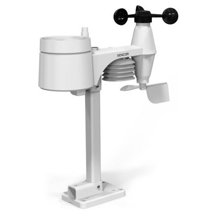 Sencor - Profesionální meteostanice s LCD displejem a budíkem 1xCR2032 + 3xAA