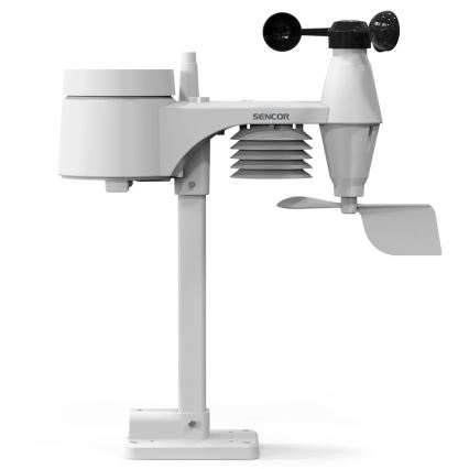 Sencor - Profesionální meteostanice s LCD displejem a budíkem 1xCR2032 + 3xAA