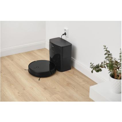 Sencor - Robotický vysavač s mopem 2v1 16W/2600 mAh Wi-Fi černá + dálkové ovládání