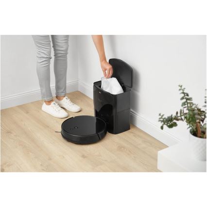 Sencor - Robotický vysavač s mopem 2v1 16W/2600 mAh Wi-Fi černá + dálkové ovládání