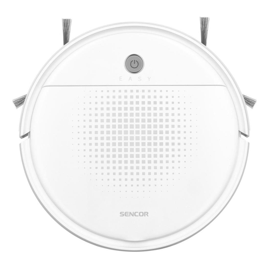 Sencor - Robotický vysavač s mopem 2v1 18W/1500 mAh bílá + dálkové ovládání