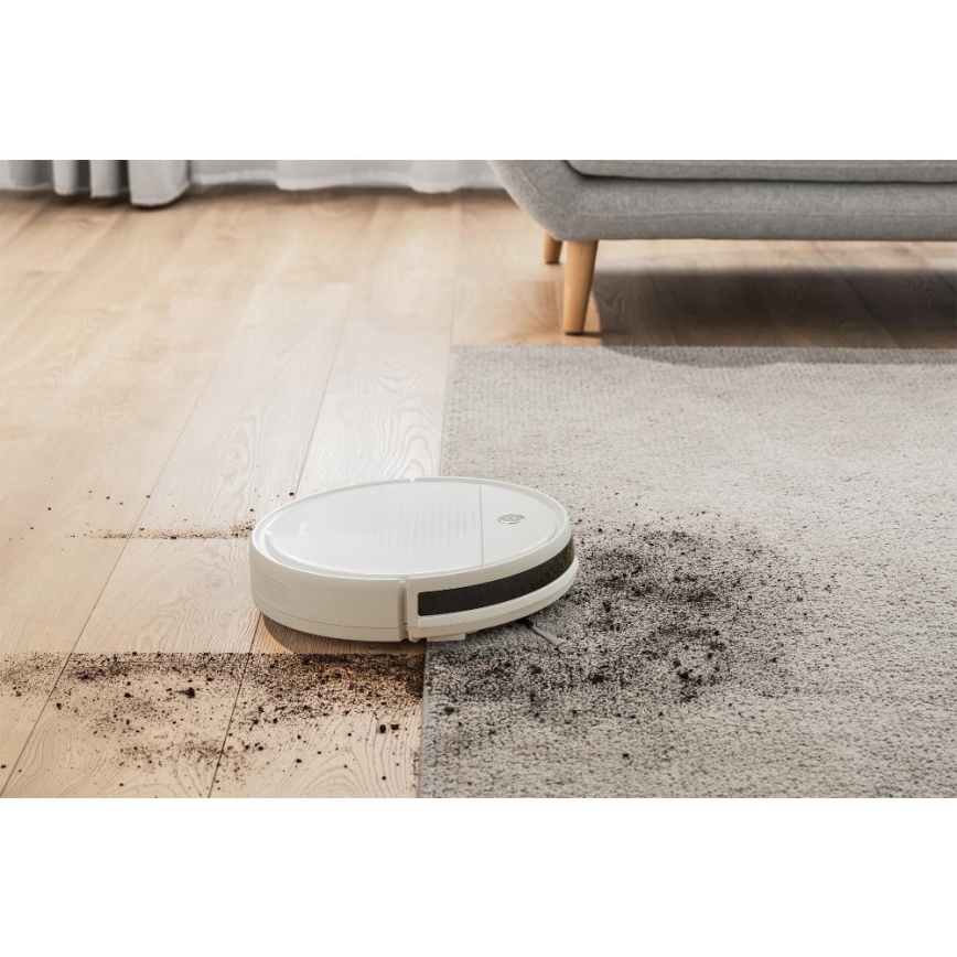 Sencor - Robotický vysavač s mopem 2v1 18W/1500 mAh bílá + dálkové ovládání
