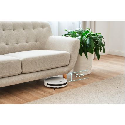 Sencor - Robotický vysavač s mopem 2v1 18W/1500 mAh bílá + dálkové ovládání