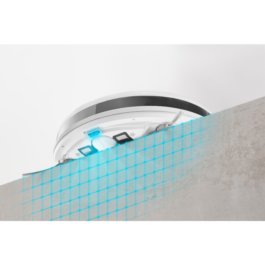 Sencor - Robotický vysavač s mopem 2v1 18W/1500 mAh bílá + dálkové ovládání