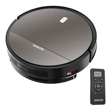 Sencor - Robotický vysavač s mopem 2v1 25W 2600 mAh černá/stříbrná + dálkové ovládání