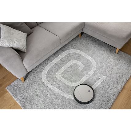 Sencor - Robotický vysavač s mopem 2v1 25W 2600 mAh černá/stříbrná + dálkové ovládání