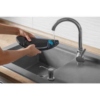 Sencor - Robotický vysavač s mopem 2v1 25W 2600 mAh černá/stříbrná + dálkové ovládání