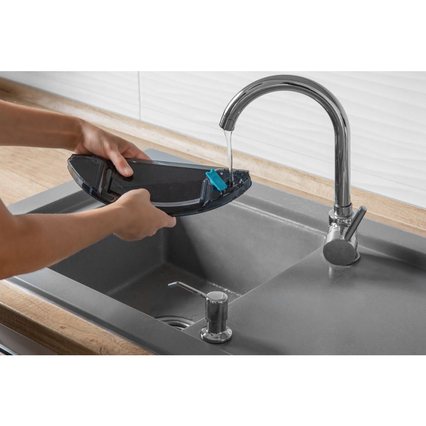 Sencor - Robotický vysavač s mopem 2v1 25W 2600 mAh černá/stříbrná + dálkové ovládání