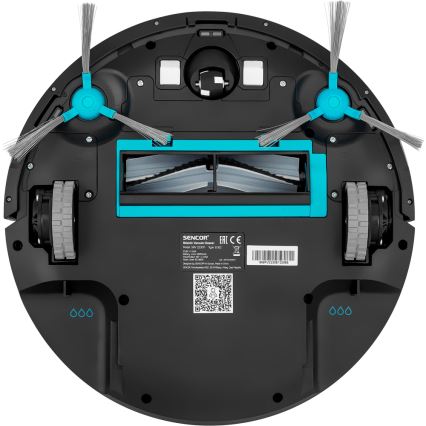 Sencor - Robotický vysavač s mopem 2v1 25W 2600 mAh černá/stříbrná + dálkové ovládání