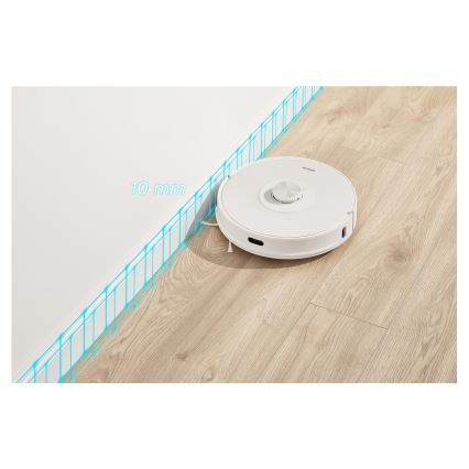 Sencor - Robotický vysavač s mopem 2v1 50W/5000 mAh Wi-Fi bílá + dálkové ovládání