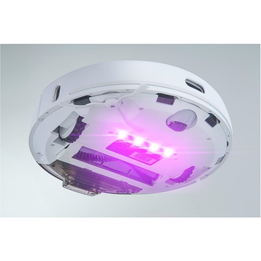 Sencor - Robotický vysavač s mopem 2v1 50W/5000 mAh Wi-Fi bílá + dálkové ovládání