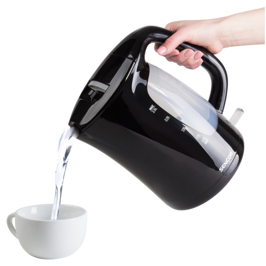 Sencor - Rychlovarná konvice 2,5 l 2200W/230V černá