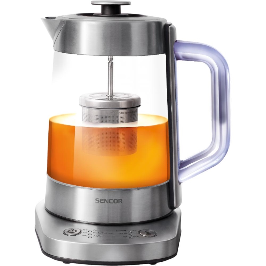 Sencor - Rychlovarná konvice s termoregulací 1,5 l 1500W/230V nerez
