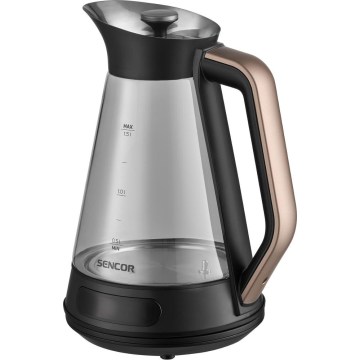 Sencor - Rychlovarná konvice s termoregulací 1,5 l 2150W/230V černá/rose gold