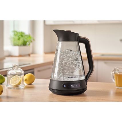 Sencor - Rychlovarná konvice s termoregulací 1,5 l 2150W/230V černá/rose gold